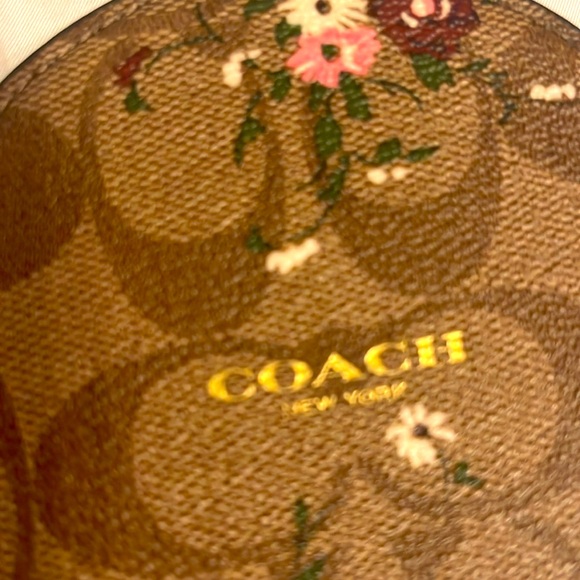 Coach New York Signature C Floral Coin Purse - Picture 2 of 4